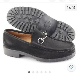 Gucci suede horsebit men’s loafer lug sole